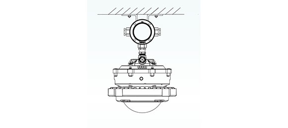 Montaje de la serie de SO-I de iluminación de alta bahía a prueba de explosiones